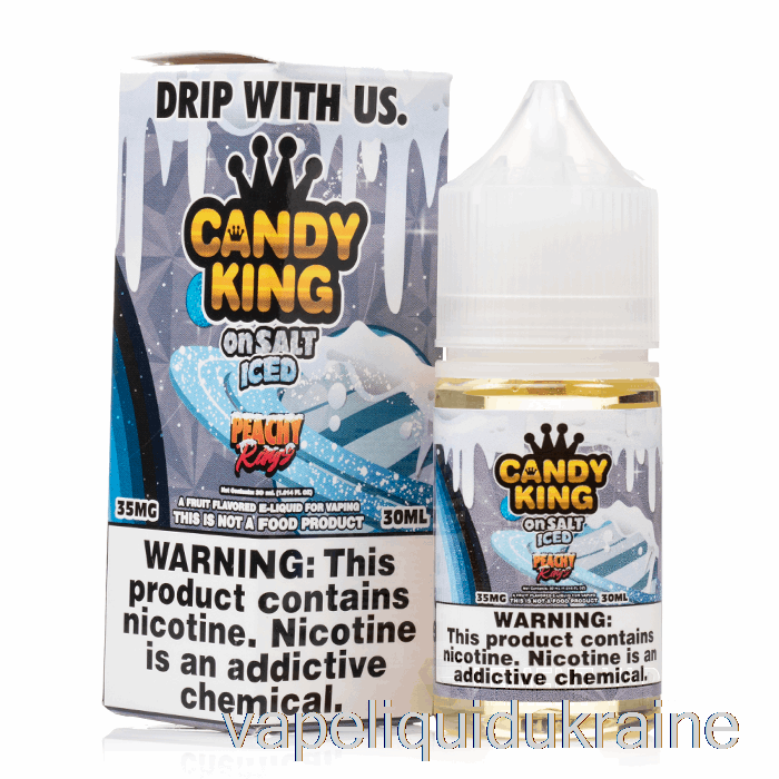 Vape Liquid Ukraine ICED Peachy Rings - Candy King On Salt - 30mL 35mg